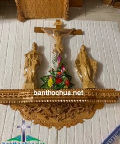 mẫu bàn thờ công giáo bằng gỗ
