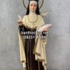Tượng Mẹ Teresa Avila Cao 120cm Bằng Gỗ Phấn Màu (1)