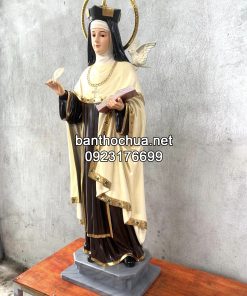 Tượng Mẹ Teresa Avila Cao 120cm Bằng Gỗ Phấn Màu (3)